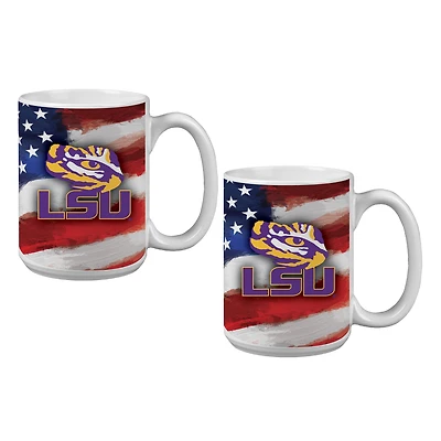 LSU Tigers  Two-Pack 15oz. Americana Mug Set
