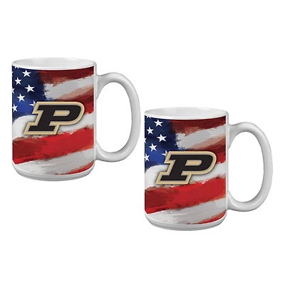 Purdue Boilermakers  Two-Pack 15oz. Americana Mug Set