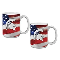 Michigan State Spartans  Two-Pack 15oz. Americana Mug Set