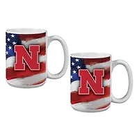Nebraska Huskers  Two-Pack 15oz. Americana Mug Set