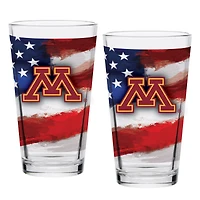 Minnesota Golden Gophers  Two-Pack 16oz. Americana Pint Glass Set