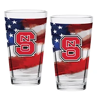 NC State Wolfpack  Two-Pack 16oz. Americana Pint Glass Set