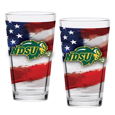 NDSU Bison Two-Pack 16oz. Americana Pint Glass Set