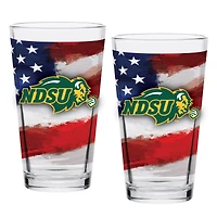 NDSU Bison  Two-Pack 16oz. Americana Pint Glass Set