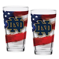 Notre Dame Fighting Irish  Two-Pack 16oz. Americana Pint Glass Set