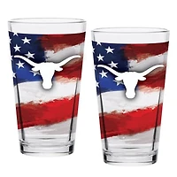 Texas Longhorns  Two-Pack 16oz. Americana Pint Glass Set