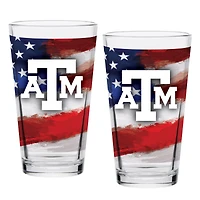 Texas A&M Aggies  Two-Pack 16oz. Americana Pint Glass Set