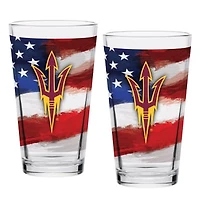 Arizona State Sun Devils  Two-Pack 16oz. Americana Pint Glass Set