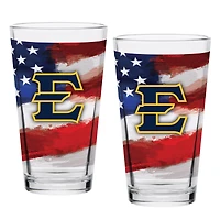 ETSU Buccaneers  Two-Pack 16oz. Americana Pint Glass Set