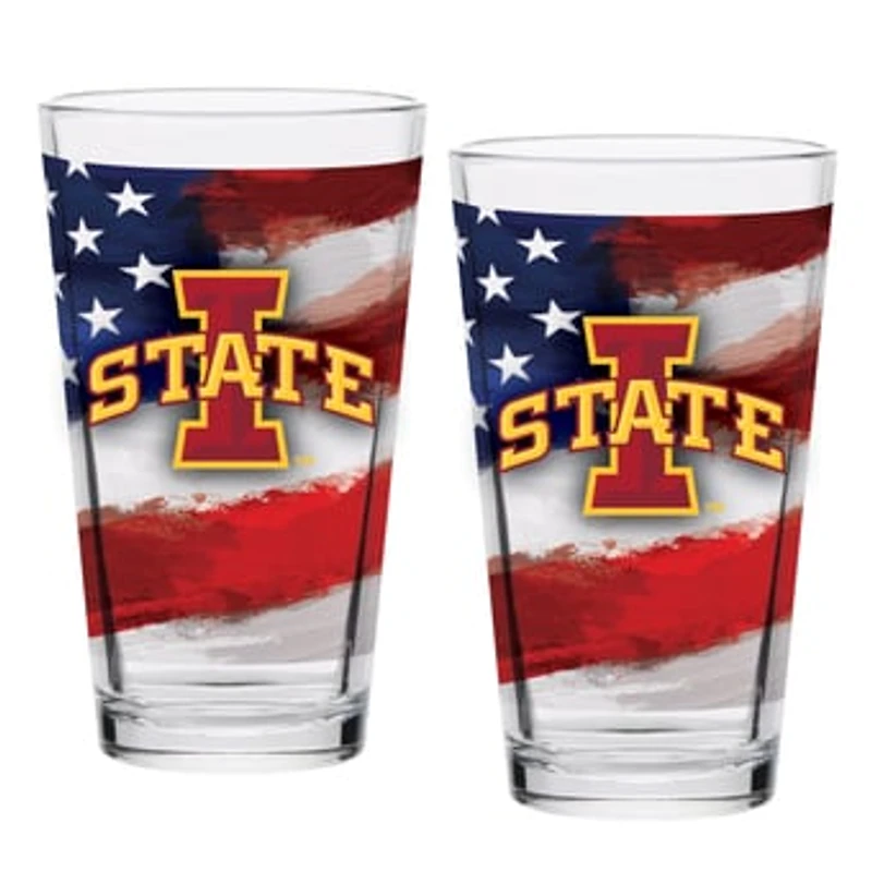 Iowa State Cyclones  Two-Pack 16oz. Americana Pint Glass Set