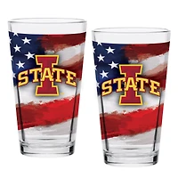 Iowa State Cyclones  Two-Pack 16oz. Americana Pint Glass Set