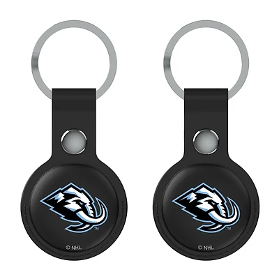 Keyscaper Utah Mammoth Black Leatherette AirTag Holder 2-Pack