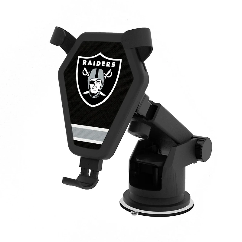 Keyscaper Las Vegas Raiders Linen Stripe Wireless Car Charger