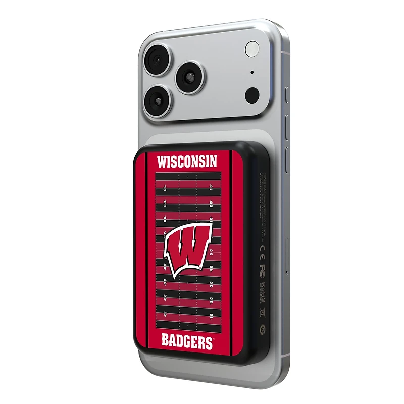 Keyscaper Wisconsin Badgers Wireless Magnetic Power Bank
