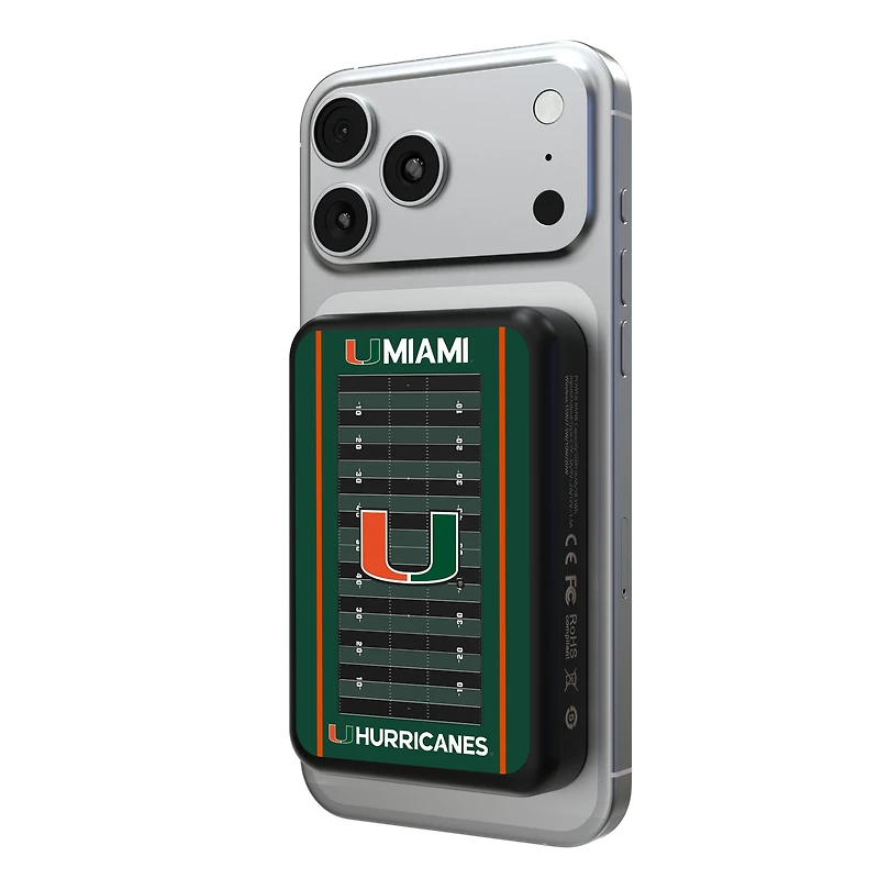 Keyscaper Miami Hurricanes Wireless Magnetic Power Bank