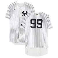 Aaron Judge New York Yankees Game-Used #99 White Pinstripe Nike Jersey vs. Texas Rangers on May 6, 2026 - 1-4, HR, RBI, R