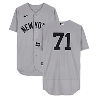 Elmer Rodriguez New York Yankees Game-Used #71 Gray Nike Jersey vs. Texas Rangers on April 29, 2026 - MLB Debut