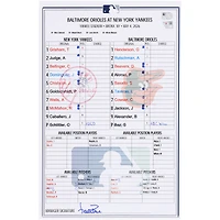 New York Yankees Game-Used Lineup Card vs. Baltimore Orioles on May 4, 2026