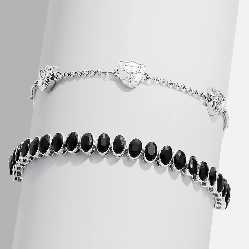 BaubleBar Las Vegas Raiders Set of Two Tennis Bracelets