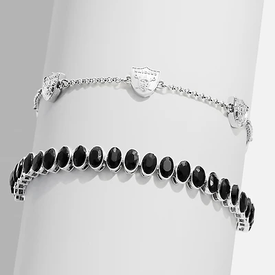 BaubleBar Las Vegas Raiders Set of Two Tennis Bracelets