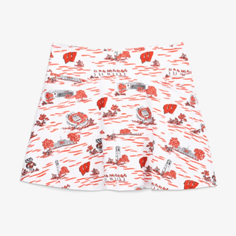 Women's Smith & Quinn White Wisconsin Badgers Toile Molly Skort