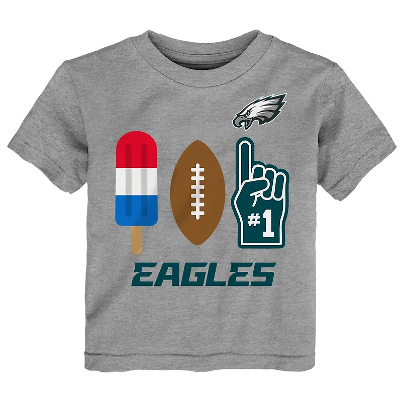 Toddler Heather Gray Philadelphia Eagles Americana Pop T-Shirt