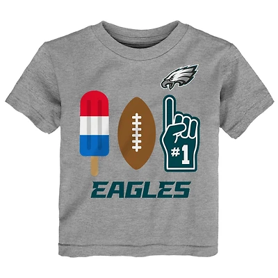 Toddler Heather Gray Philadelphia Eagles Americana Pop T-Shirt