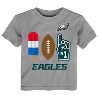 Toddler  Heather Gray Philadelphia Eagles Americana Pop T-Shirt