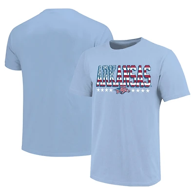 Youth  Light Blue Arkansas Razorbacks Americana Flag T-Shirt