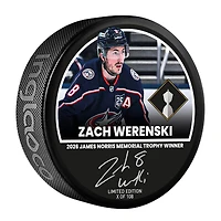 Zach Werenski Columbus Blue Jackets Autographed 2026 Norris Trophy Winner Hockey Puck - Limited Edition of 108