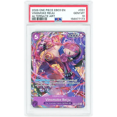 Vinsmoke Reiju 2026 One Piece Heroines Edition Alternate Art #031 PSA Authenticated 10 Card
