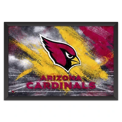 Arizona Cardinals 27" x 39" Brush Stroke Logo Framed Art Print