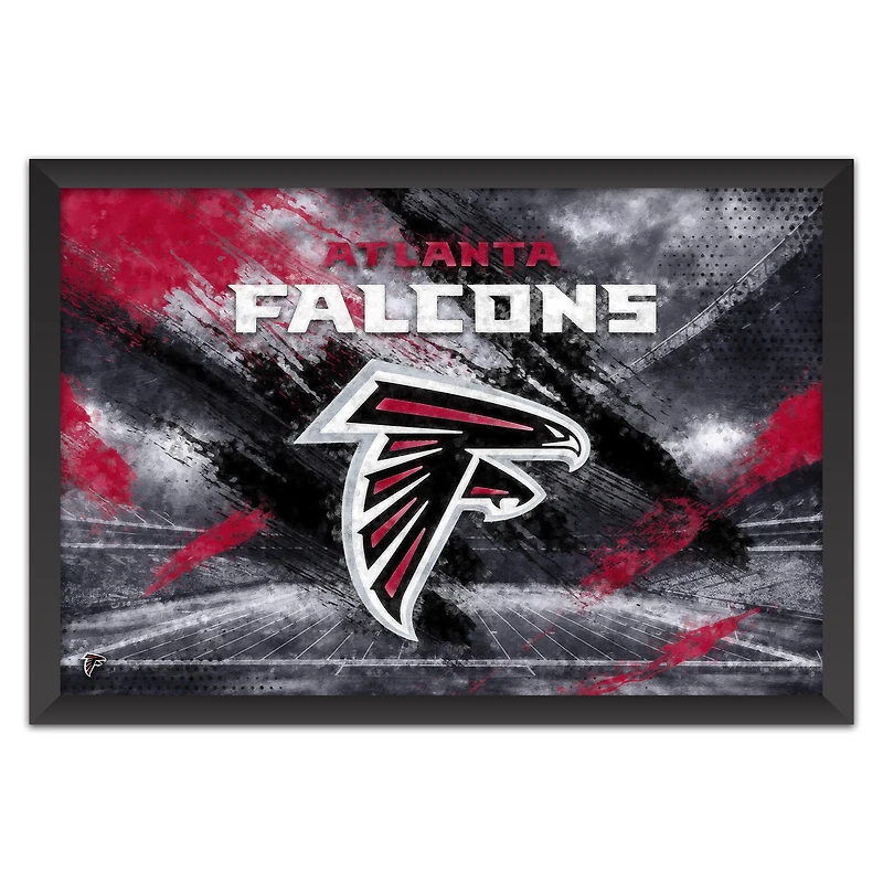 Atlanta Falcons 27" x 39" Brush Stroke Logo Framed Art Print