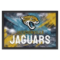 Jacksonville Jaguars 27" x 39" Brush Stroke Logo Framed Art Print