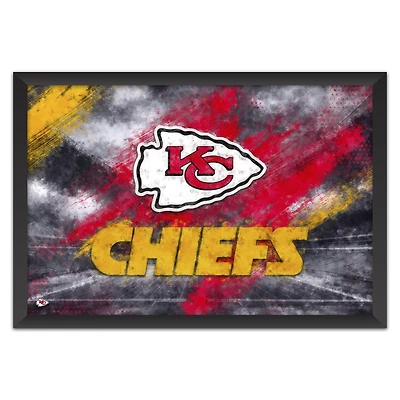 Kansas City Chiefs 27" x 39" Brush Stroke Logo Framed Art Print