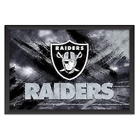 Las Vegas Raiders 27" x 39" Brush Stroke Logo Framed Art Print