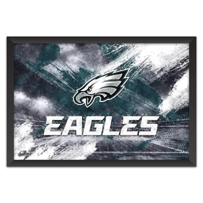 Philadelphia Eagles 27" x 39" Brush Stroke Logo Framed Art Print