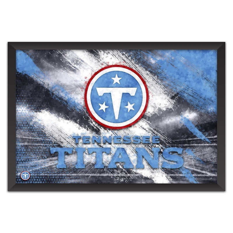 Tennessee Titans 27" x 39" Brush Stroke Logo Framed Art Print