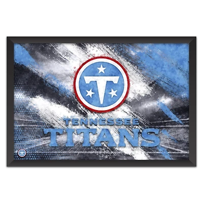 Tennessee Titans 27" x 39" Brush Stroke Logo Framed Art Print