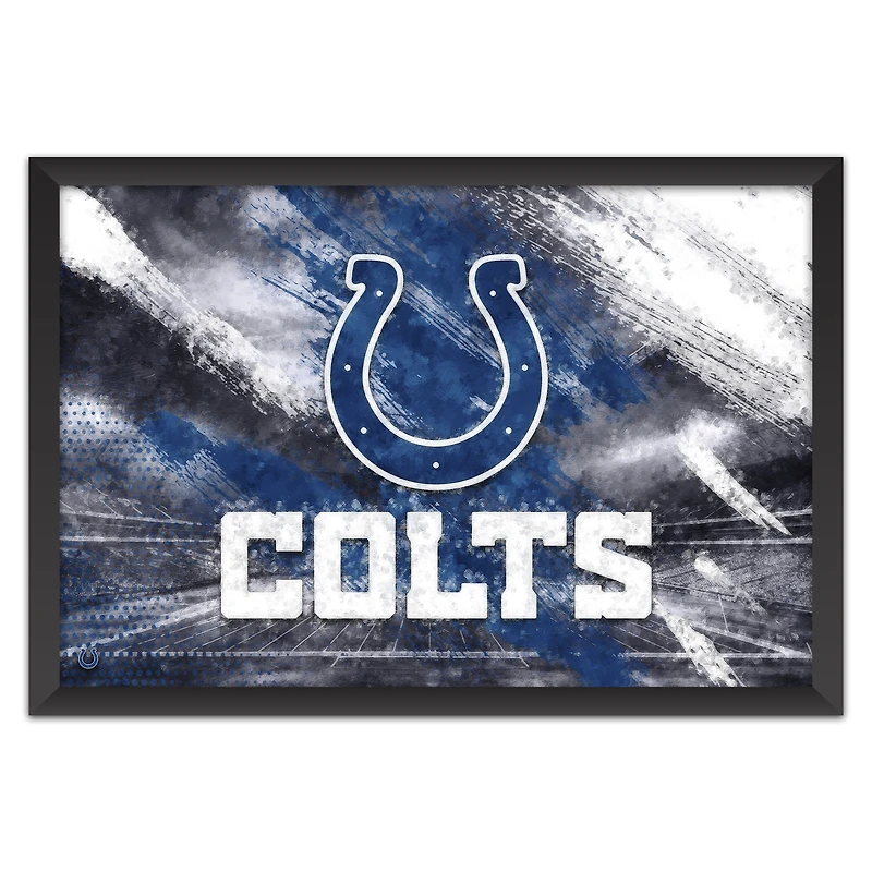 Indianapolis Colts 14" x 20" Brush Stroke Logo Framed Art Print