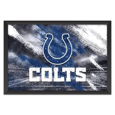 Indianapolis Colts 14" x 20" Brush Stroke Logo Framed Art Print