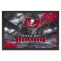 Tampa Bay Buccaneers 14" x 20" Brush Stroke Logo Framed Art Print