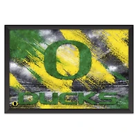 Oregon Ducks 27" x 39" Brush Stroke Logo Framed Art Print