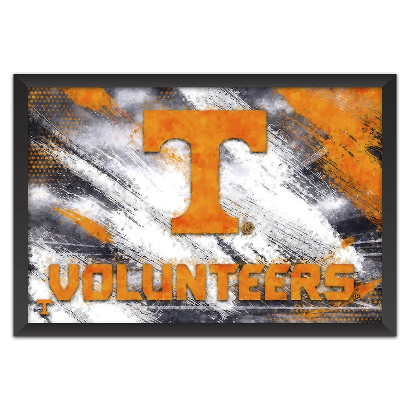 Tennessee Volunteers 27" x 39" Brush Stroke Logo Framed Art Print