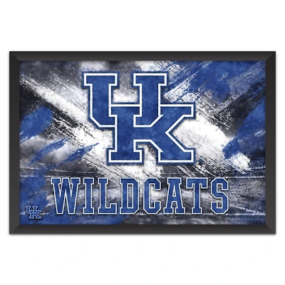 Kentucky Wildcats 14" x 20" Brush Stroke Logo Framed Art Print