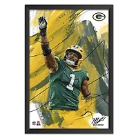 Micah Parsons Green Bay Packers 14" x 20" Brush Stroke Player Framed Art Print