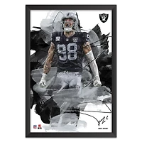 Maxx Crosby Las Vegas Raiders 14" x 20" Brush Stroke Player Framed Art Print