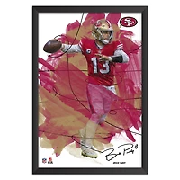 Brock Purdy San Francisco 49ers 14" x 20" Brush Stroke Player Framed Art Print
