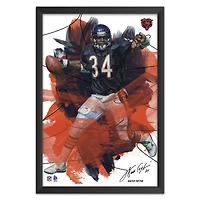 Walter Payton Chicago Bears 27" x 39" Brush Stroke Player Framed Art Print