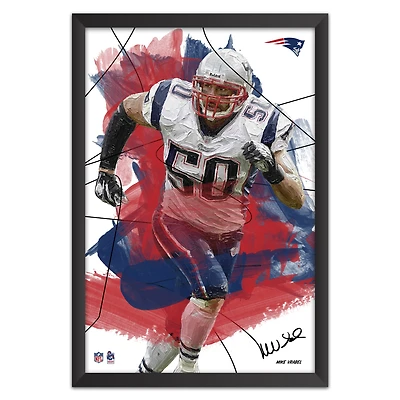 Mike Vrabel New England Patriots 27" x 39" Brush Stroke Player Framed Art Print